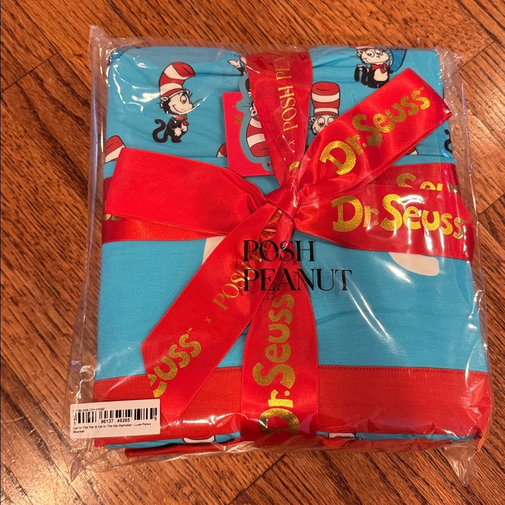 Posh Peanut Blue and Red Luxe Patoo Blanket